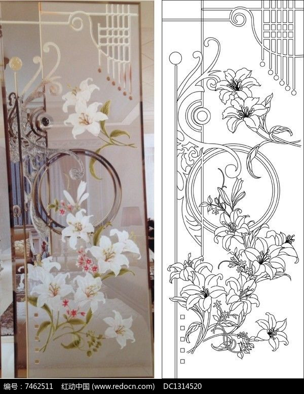 百合花雕刻图案 红动网上的装饰艺术灵感宝库